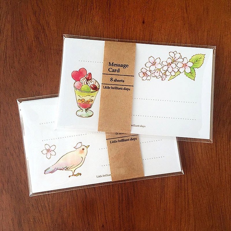 005Message Card SakuraMaccha《8sheets》 - 卡片/明信片 - 纸 粉红色
