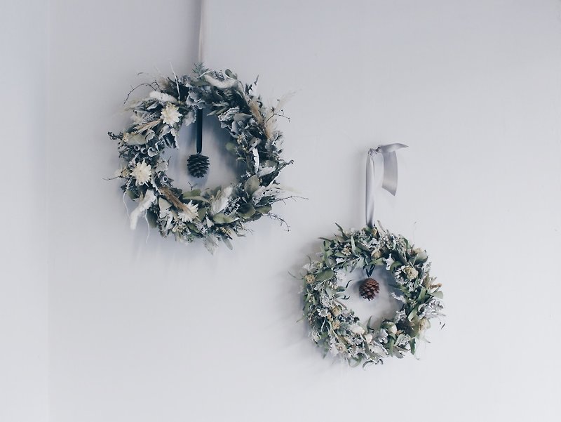 Flower Wreath!!【森林之神-Pan】干燥花 花圈 布置 圣诞节 送礼L - 摆饰 - 植物．花 绿色