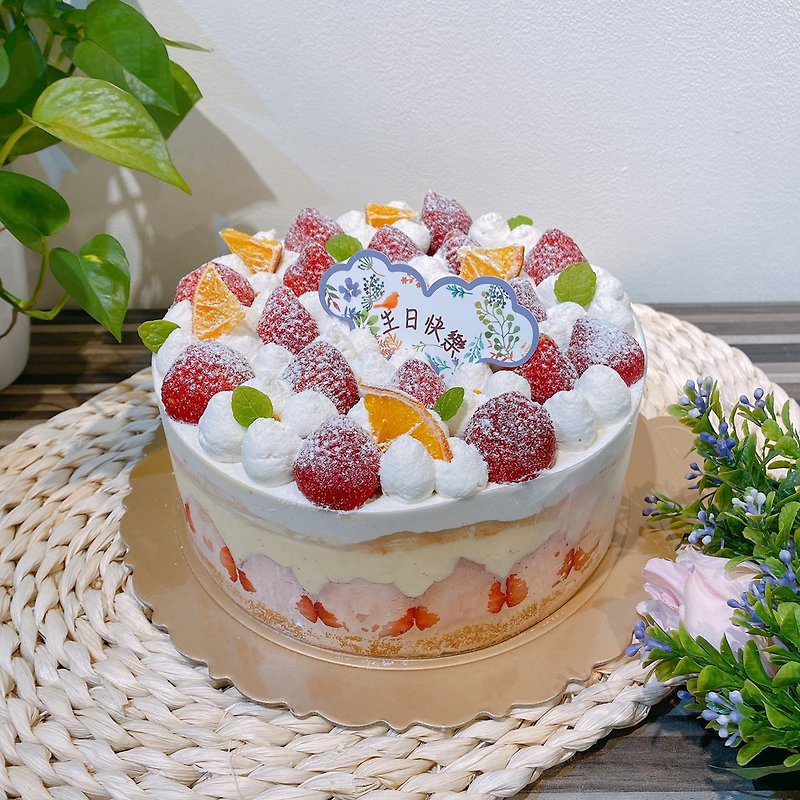 已过季 草莓慕斯琳蛋糕 铄甜点 下午茶 生日蛋糕 纪念日 宅配款 - 蛋糕/甜点 - 其他材质 
