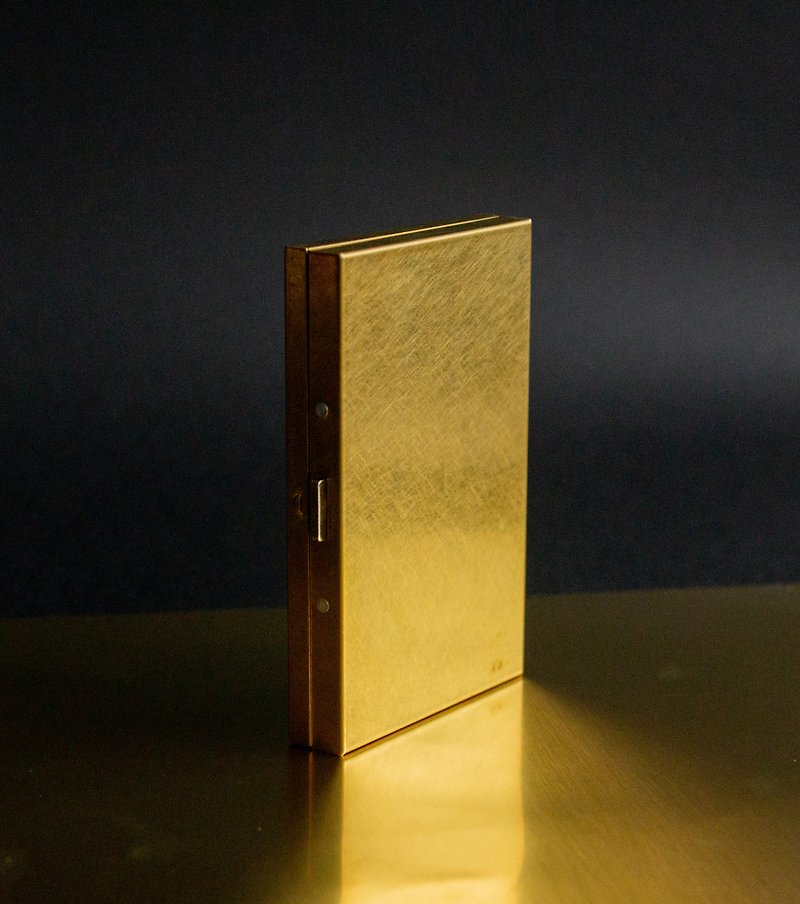 日本PICUS 纯黄铜名片盒 厚款 - 名片夹/名片盒 - 铜/黄铜 金色