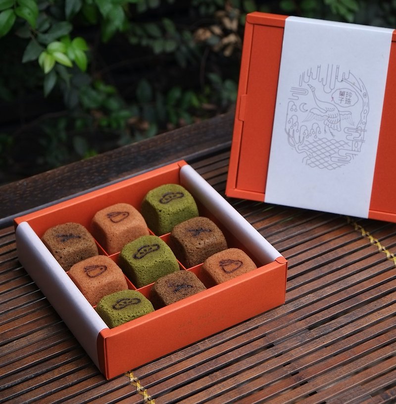 费南雪礼盒 | 抹茶・橙酒肉桂・柑橘伯爵 九入装 - 蛋糕/甜点 - 新鲜食材 绿色