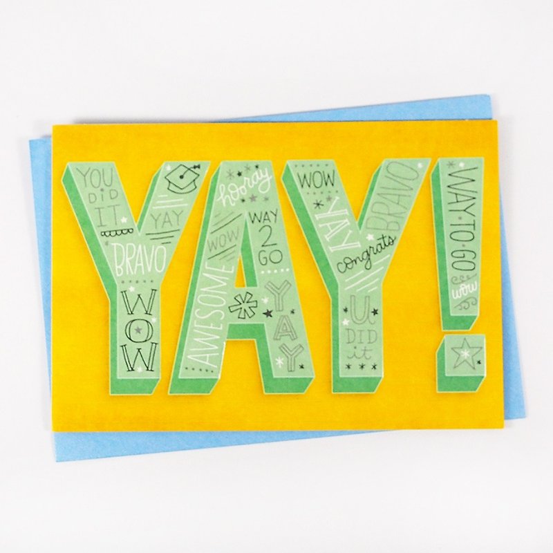 恭喜你做到了 为你感到开心【Hallmark-卡片 毕业季】 - 卡片/明信片 - 纸 黄色