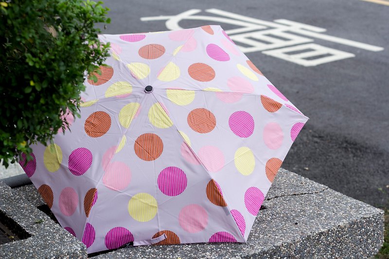 UrbaneUmbrella 直线圆点UV晴雨伞-浅紫 - 雨伞/雨衣 - 其他人造纤维 紫色