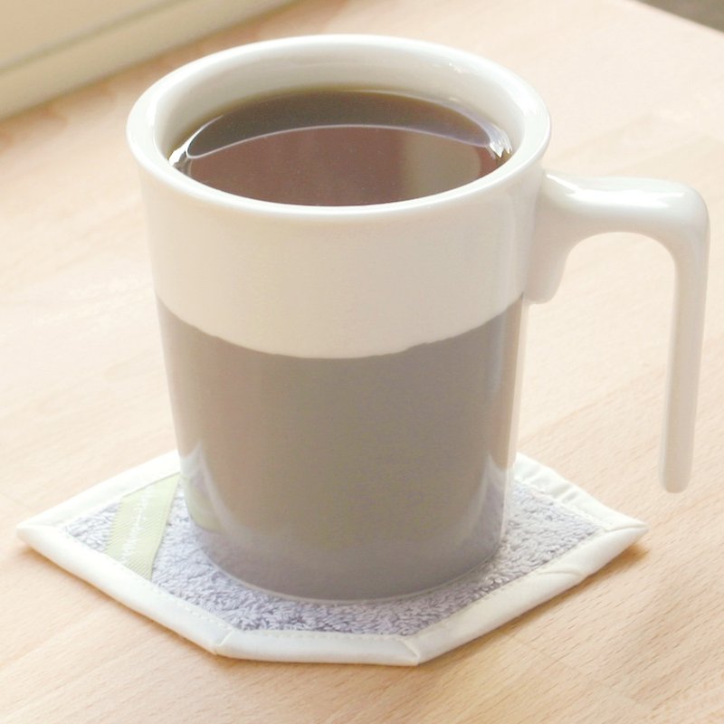 亲亲马克杯-蓝莓霜+杯垫 礼盒【办公必备】台湾精品/可加购盖 - 咖啡杯/马克杯 - 瓷 灰色