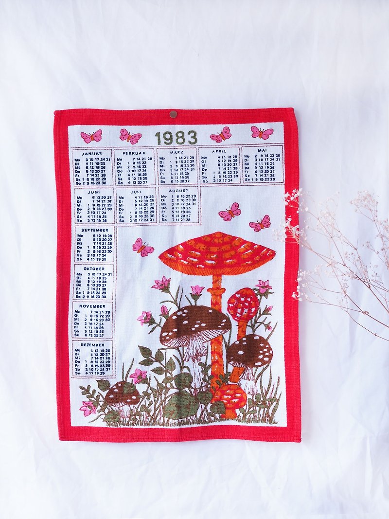 红色蘑菇日历 - 墙贴/壁贴 - 其他材质 红色