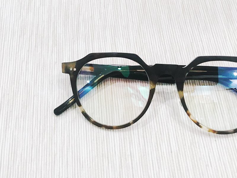 皇冠形玳瑁色复古眼镜框 日本手造 - 眼镜/眼镜框 - 其他材质 金色