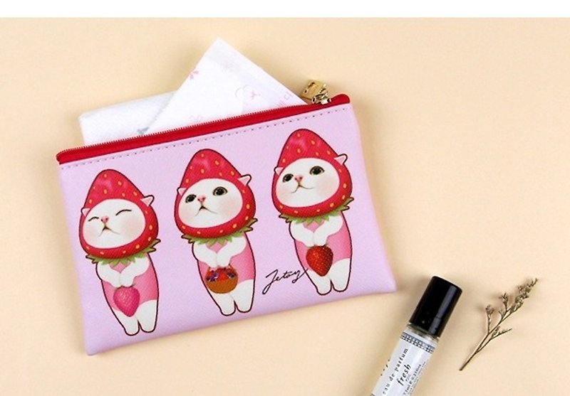 Jetoy , 甜蜜猫 卡片 护照 零钱包_Berry choo J1707401 - 护照夹/护照套 - 纸 粉红色