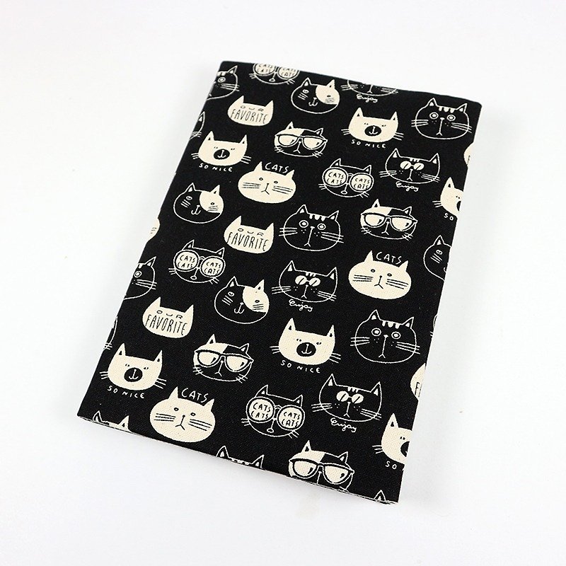 布书套 布书衣 -百变猫(黑) - 笔记本/手帐 - 棉．麻 黑色