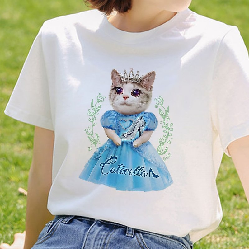 猫公主 Caterella 短袖纯棉T恤-白色 - 女装 T 恤 - 棉．麻 白色