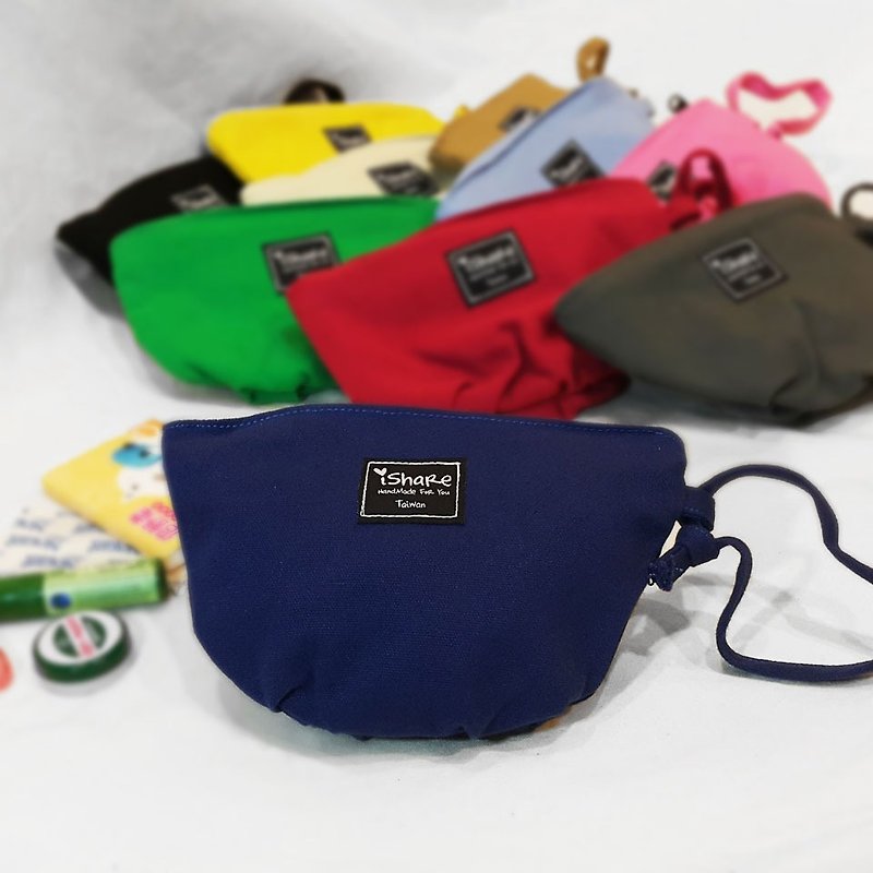 单色帆布小包仔万用收纳包 (钱包/手拿包/化妆包/手机包/随身包) - 手拿包 - 其他材质 多色