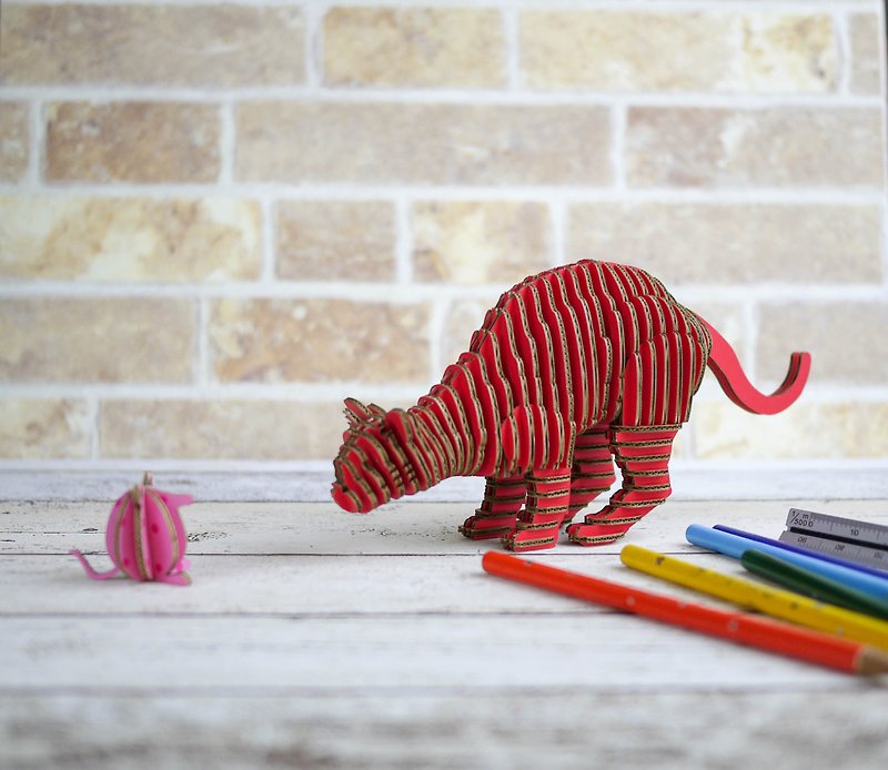 THANK YOU CAT 猫 语系列 3D 手作 DIY 居家摆饰 红色 - 摆饰 - 纸 红色