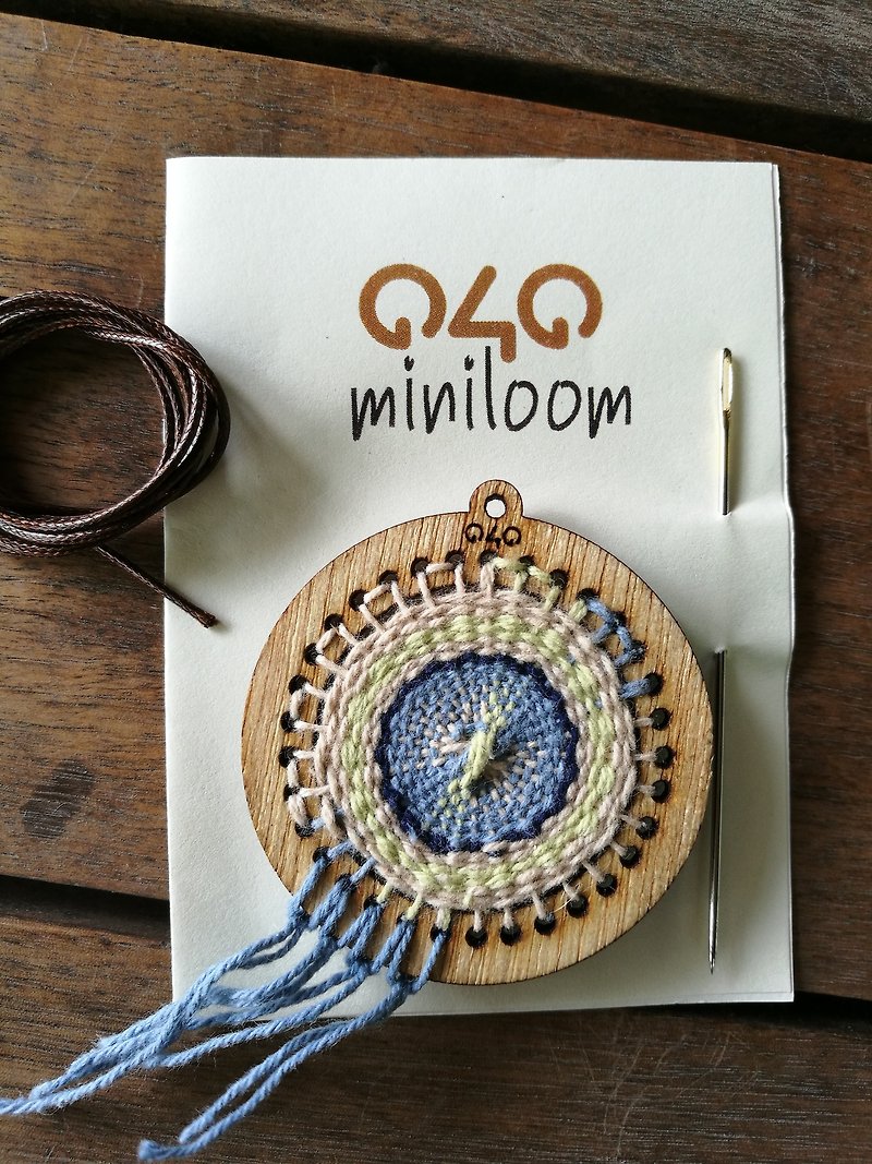 DIY mini loom necklace - round loom set - 木工/竹艺/纸艺 - 木头 咖啡色