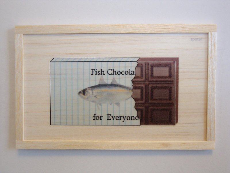 fish chocolate - 墙贴/壁贴 - 木头 蓝色