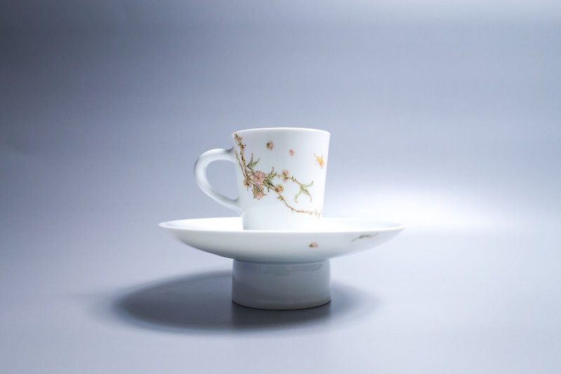 自慢堂 釉中彩咖啡杯组 - 桃花 - 咖啡杯/马克杯 - 瓷 
