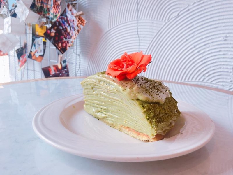 【花漾朋派】双茶(抹茶焙茶)卡士达千层-双北地区可当日到货- - 蛋糕/甜点 - 新鲜食材 绿色