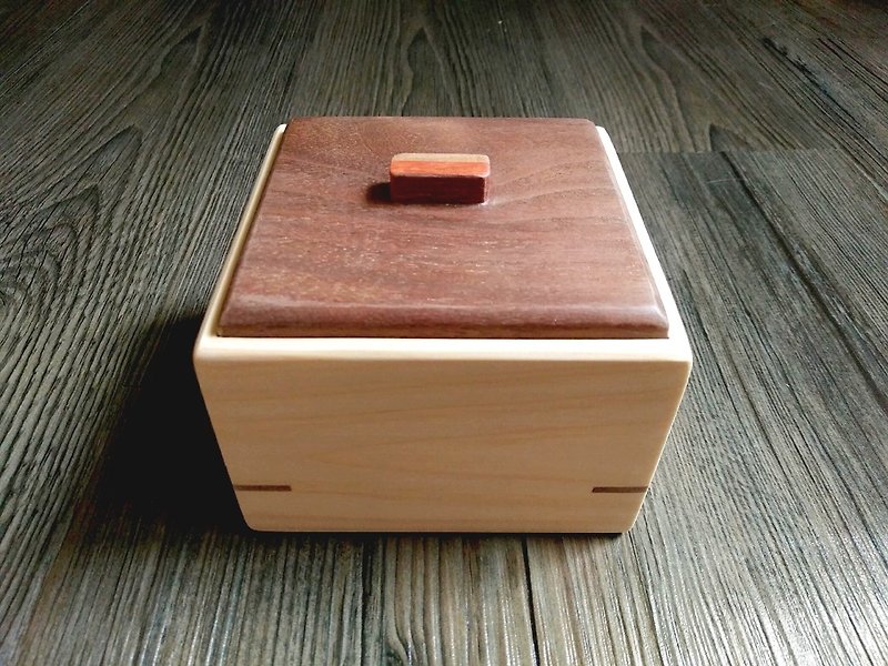 "一"--  手作原木 小收纳方盒 - 收纳用品 - 木头 咖啡色