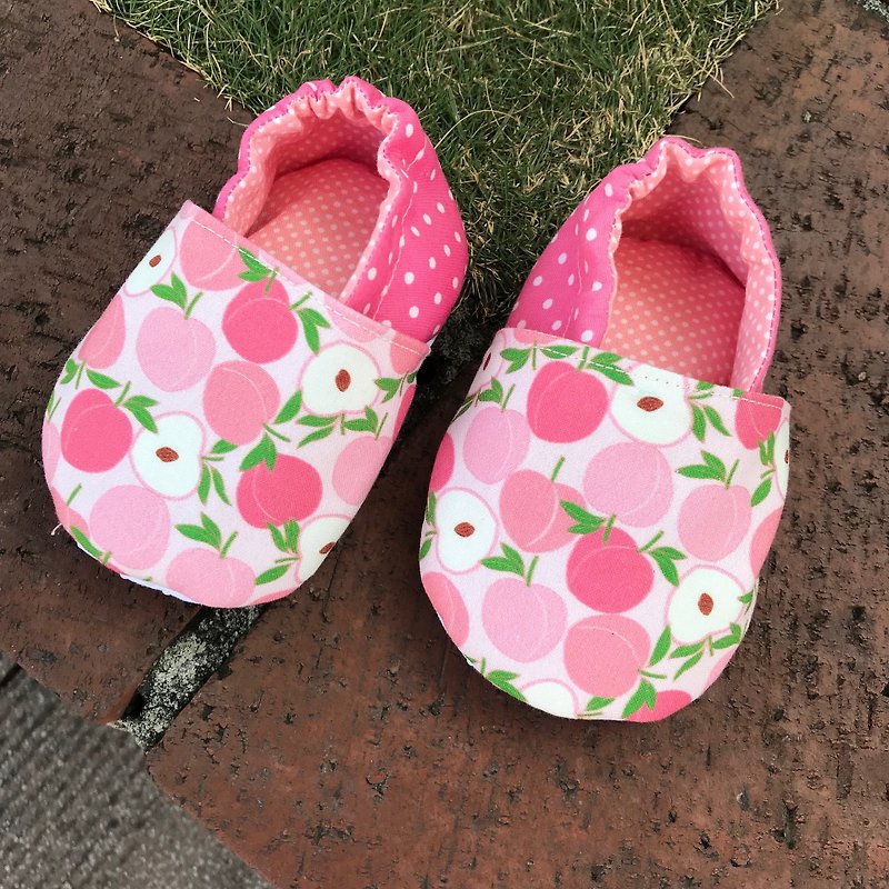 水蜜桃学步鞋 - 婴儿鞋 - 棉．麻 粉红色