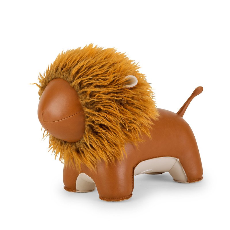 Zuny - 毛狮 Lino 造型动物门挡 - 摆饰 - 人造皮革 多色