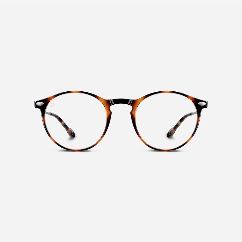 法国 Nooz 抗蓝光造型平光眼镜镜脚便携款(透明镜片)-椭圆-玳瑁色 - 眼镜/眼镜框 - 其他材质 黑色