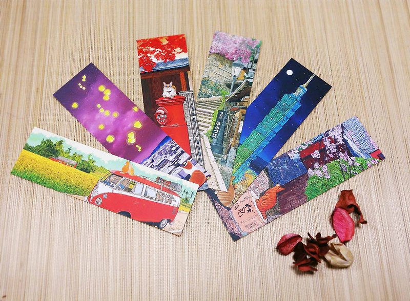 【台湾艺术家-林宗范】书签-典藏套装组-买5送1 - 卡片/明信片 - 纸 