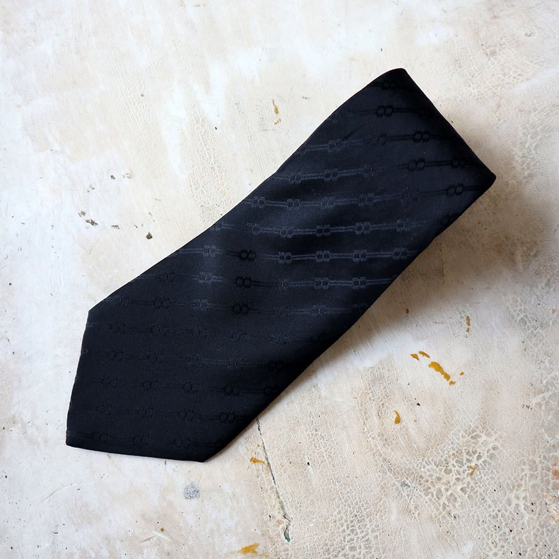 南瓜Vintage。古着 复古 法国制 Yves Saint Laurent 高级 领带 - 领带/领带夹 - 丝．绢 黑色