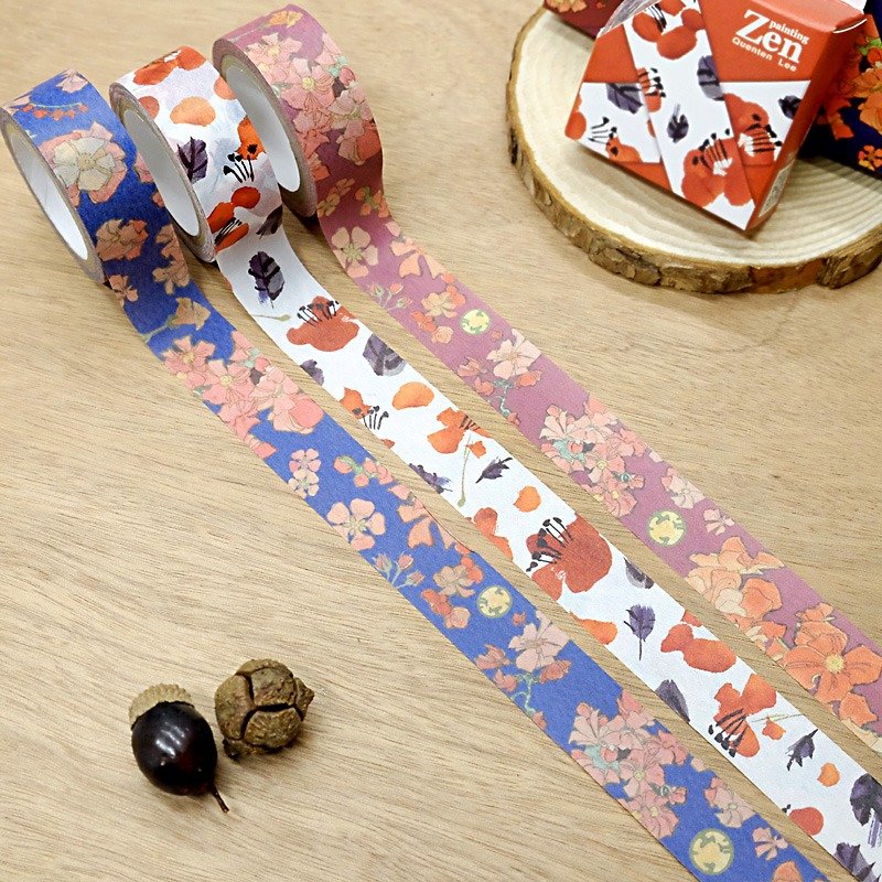 TAISO -和风花漾纸胶带组 - 纸胶带 - 纸 