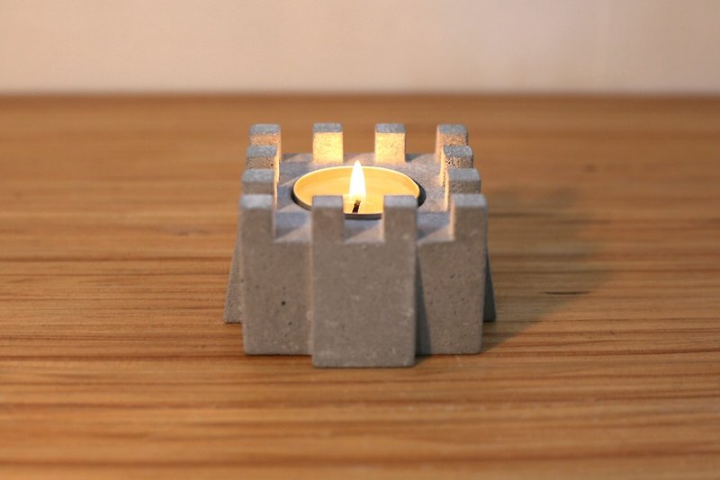 光之堡水泥烛台 - 蜡烛/烛台 - 水泥 