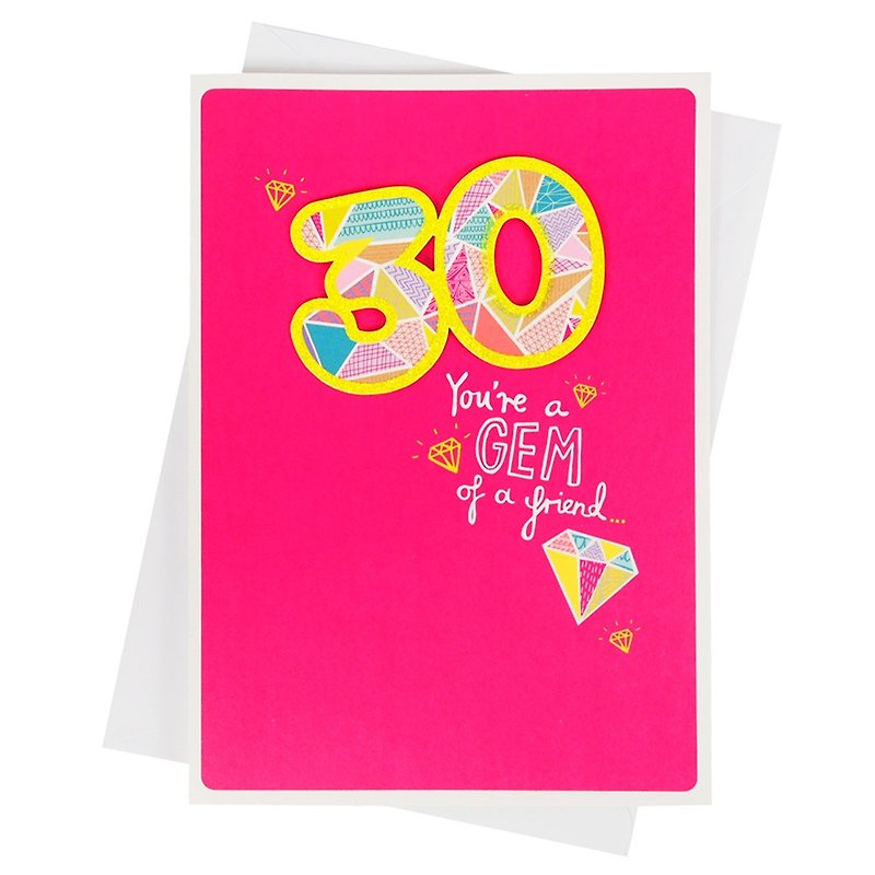 闪耀的30岁生日【Hallmark-卡片 生日祝福】 - 卡片/明信片 - 纸 红色