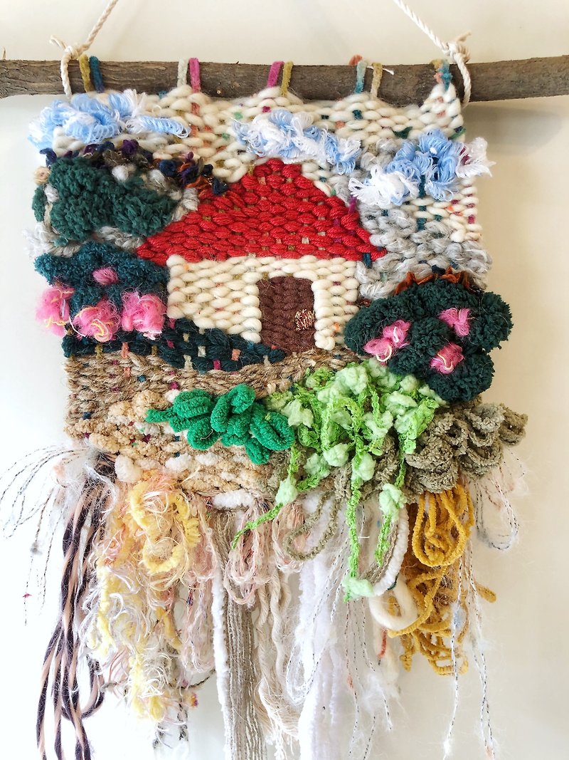 编织壁饰- 小红屋-开花了 - 摆饰 - 棉．麻 