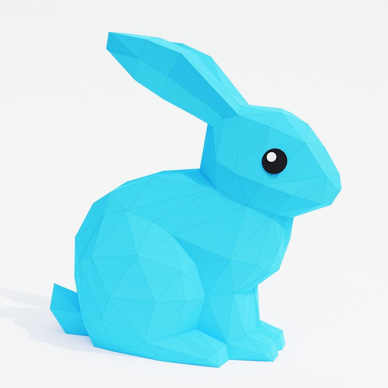DIY Paper Rabbit 3D Papercraft Printable PDF - 手工艺教程/工具书 - 其他材质 