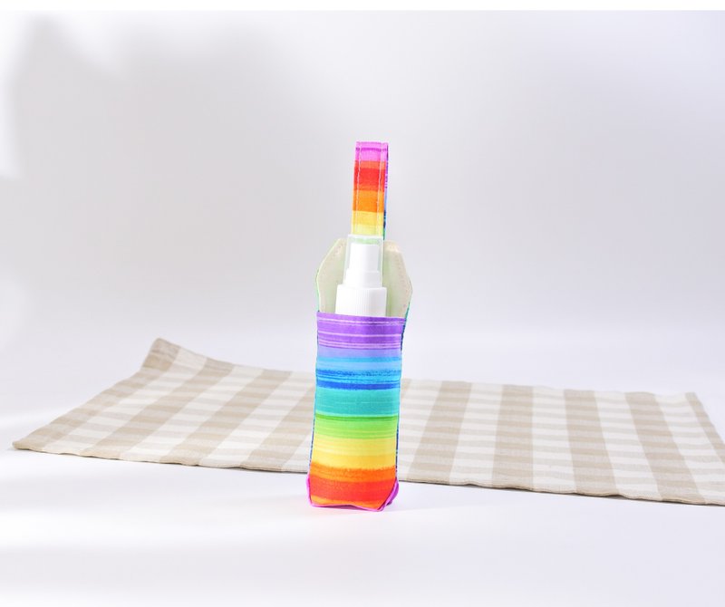 Rainbow 彩虹酒精喷瓶 干洗手 搓手液收纳袋 防疫用品 生日 口罩 - 收纳用品 - 棉．麻 