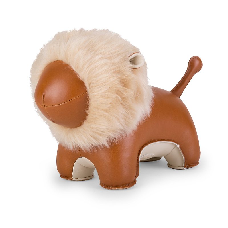 Zuny - 毛狮 Puno 造型动物书挡 - 摆饰 - 人造皮革 多色