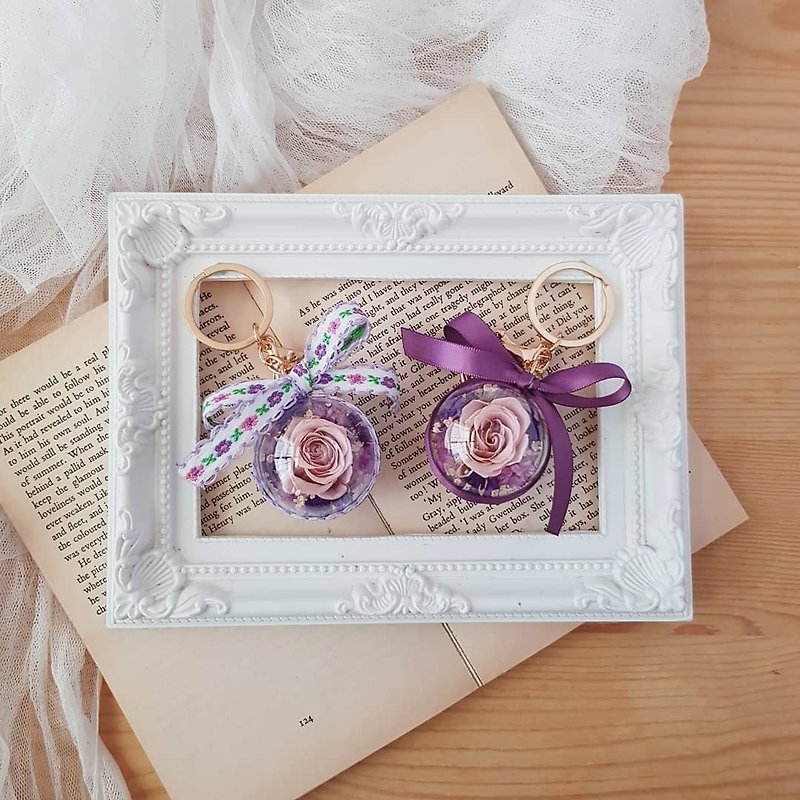 森之花钥匙圈|罗兰紫_圣诞礼物 交换礼物 - 钥匙链/钥匙包 - 植物．花 紫色