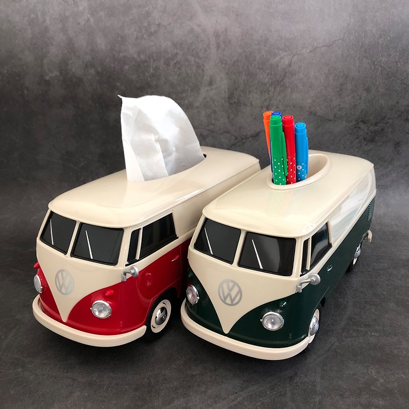 【独家贩售】复古经典1:16 VW T1 Bus车型收纳盒双色别注版套装 - 纸巾盒 - 塑料 多色
