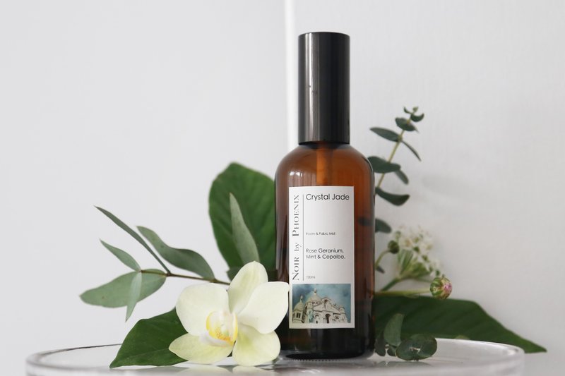 白玉晶翠精油香氛喷雾 橙花 薄荷 玫瑰天竺葵 100ml - 香薰/精油/线香 - 精油 绿色