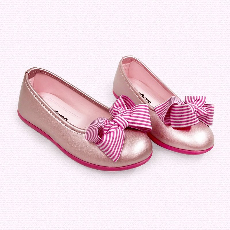 高雅蝴蝶结娃娃鞋 – 时尚公主白色 - 童装鞋 - 人造皮革 粉红色