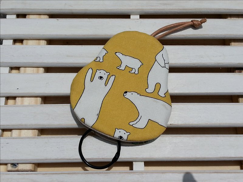 欢乐北极熊A 梨型钥匙包【K170409】 - 钥匙链/钥匙包 - 棉．麻 多色