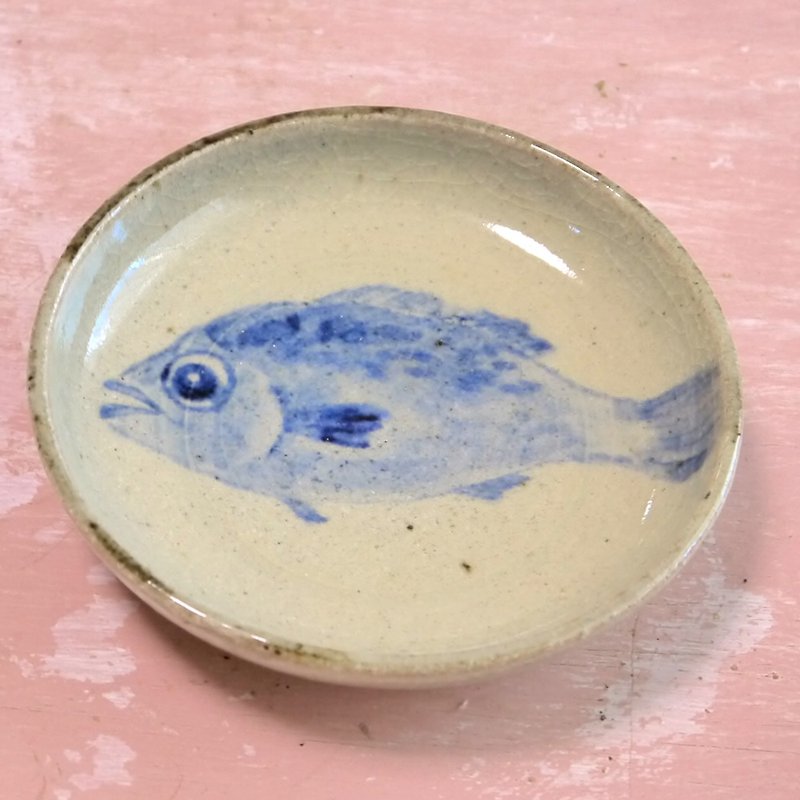 メバルのお魚のお皿 - 浅碟/小碟子 - 陶 蓝色