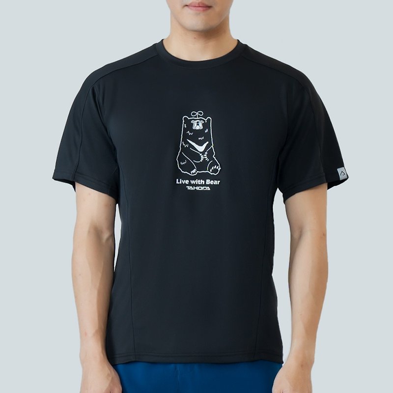 Ogle 环保机能短袖印花系列-台湾黑熊 男款 两色 - 男装上衣/T 恤 - 环保材料 黑色