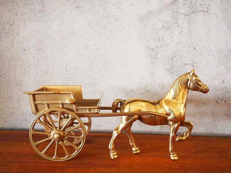 英国早期美丽黄铜马车架（J） - 摆饰 - 其他金属 金色