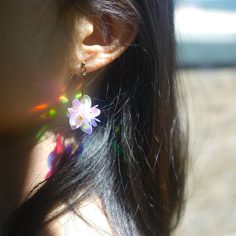 【花室出品】透明光泽耳环 - 耳环/耳夹 - 其他材质 透明
