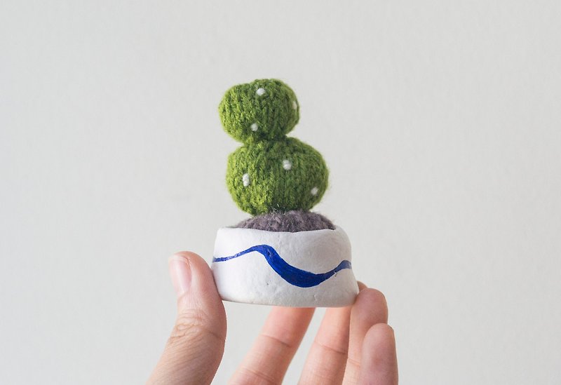 Miniature Knitted Cacti - home decor - 植栽/盆栽 - 其他材质 多色