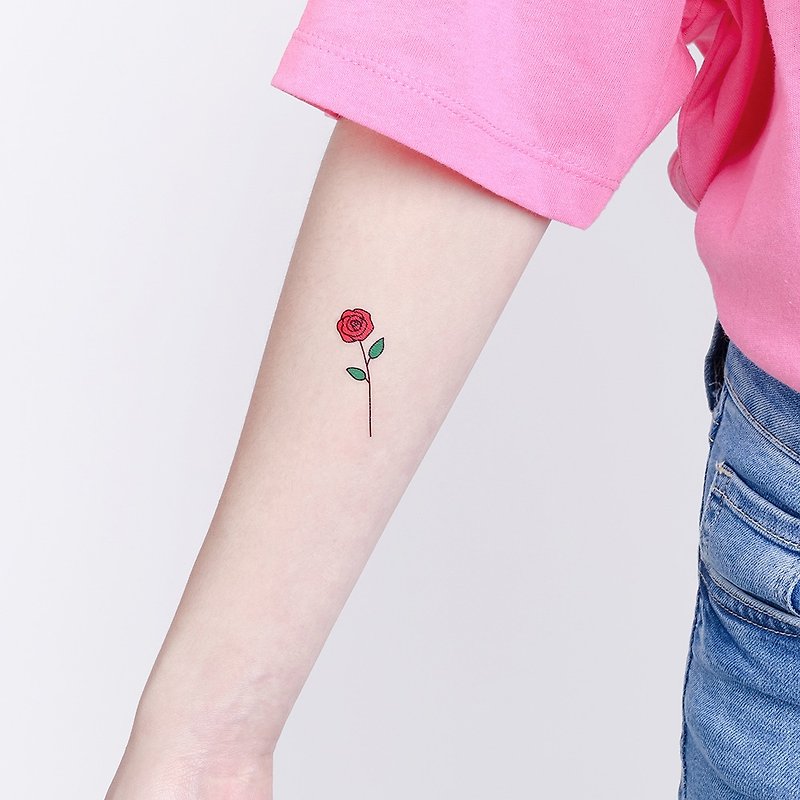 刺青纹身贴纸 / 玫瑰蔷薇 Surprise Tattoos - 纹身贴 - 纸 红色