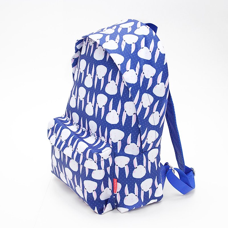 超轻防水Momoco印花环保背包 - 后背包/双肩包 - 聚酯纤维 蓝色