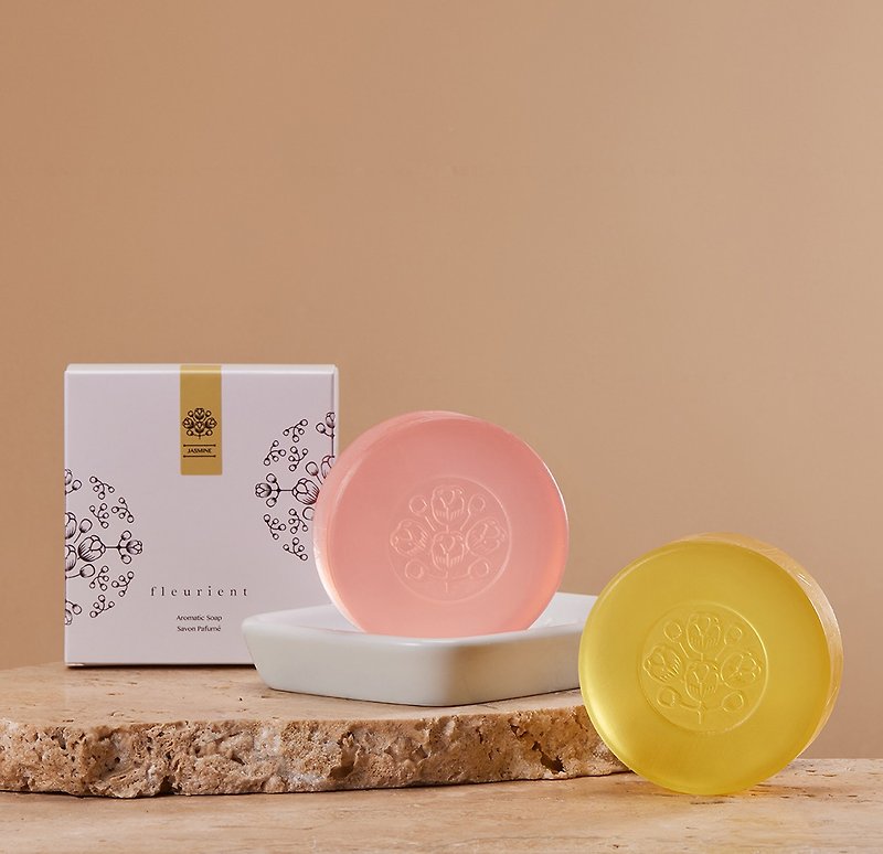 馥活洁净香氛皂-茉莉、玫瑰 - 肥皂/手工皂 - 植物．花 黄色