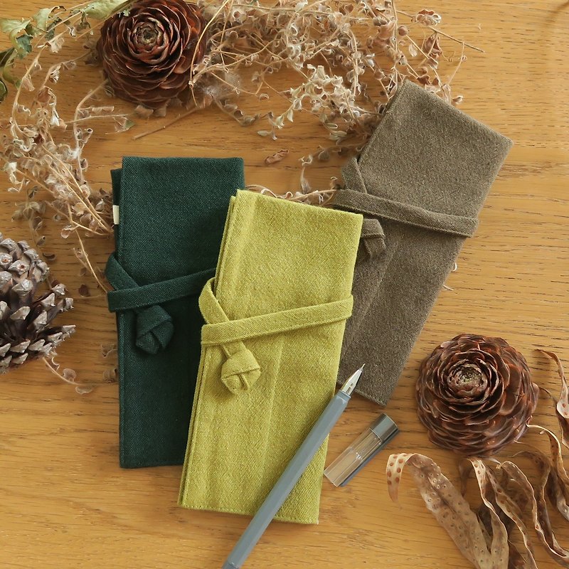 简洁小笔袋 | 棉麻 - 铅笔盒/笔袋 - 棉．麻 绿色