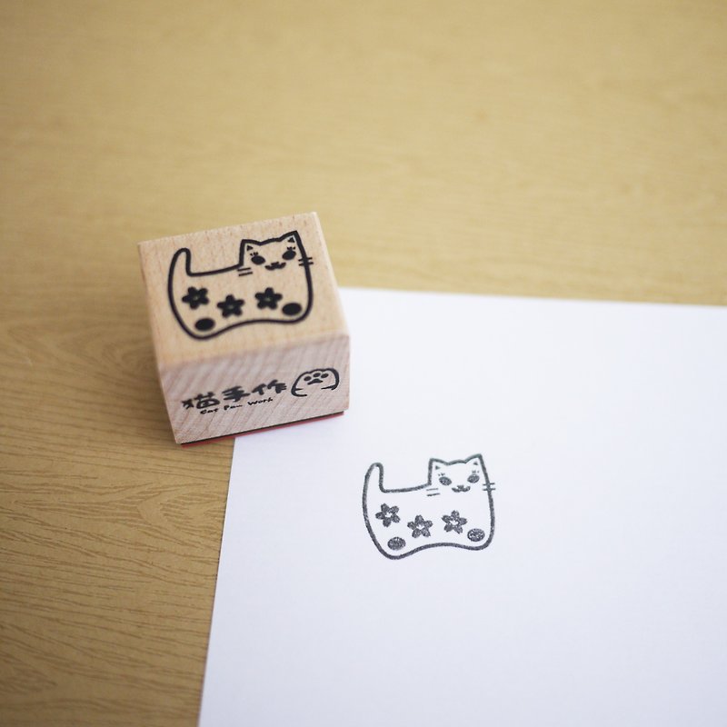 小猫枫木印章 | 猫手作 | 生肖印章 - 印章/印台 - 木头 