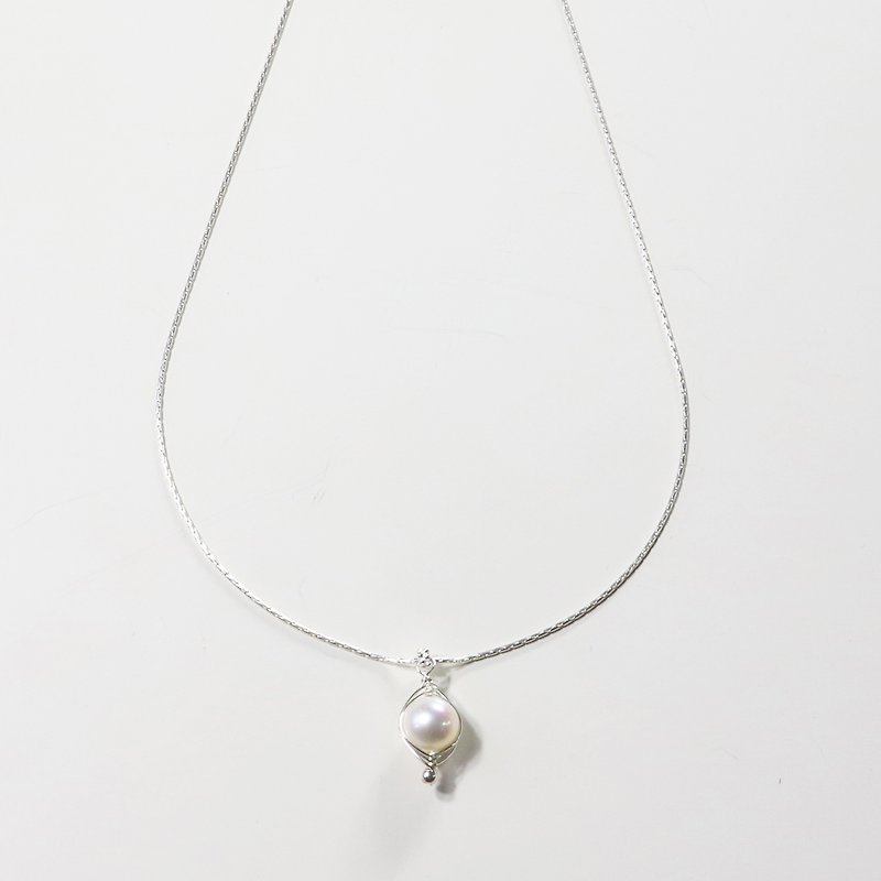 小宇宙 | 珍珠 纯银项链 - 项链 - 珍珠 白色