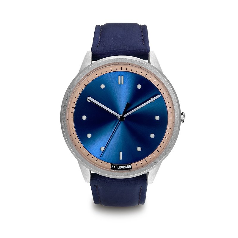 HYPERGRAND - 02基本款系列 - 银蓝表盘x蓝色飞行员 手表 - 男表/中性表 - 其他材质 蓝色