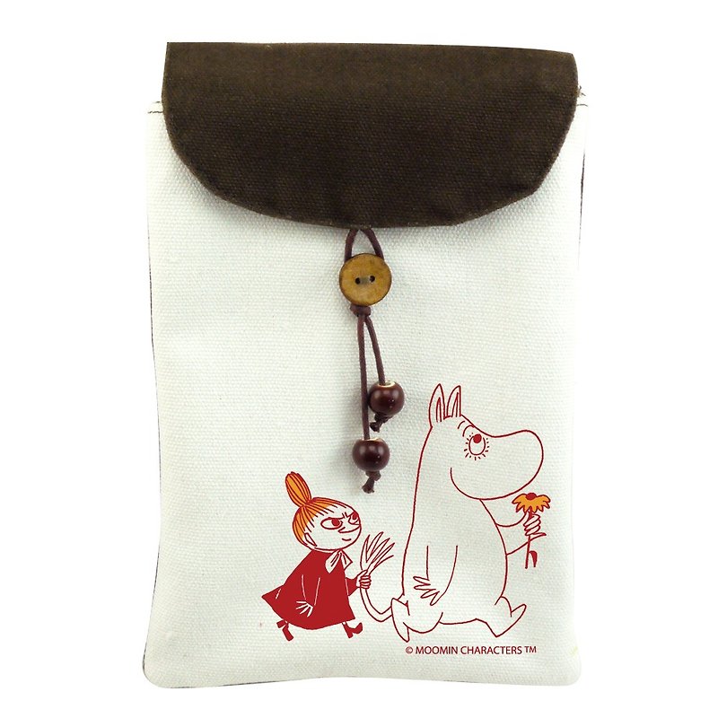 Moomin噜噜米授权-手机袋【跟屁虫】( 肩背 ) - 侧背包/斜挎包 - 棉．麻 红色
